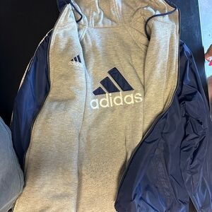Adidas Navy and Gray Jacket